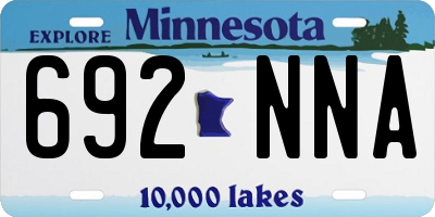 MN license plate 692NNA