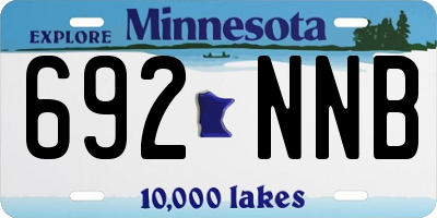 MN license plate 692NNB