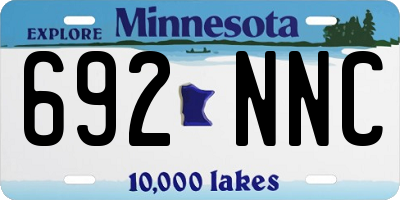 MN license plate 692NNC