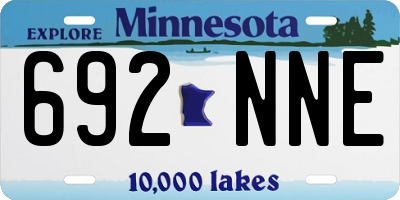 MN license plate 692NNE
