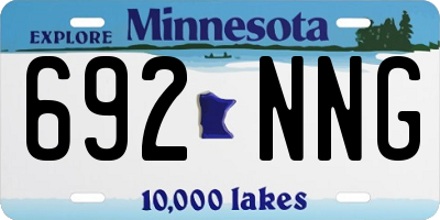 MN license plate 692NNG