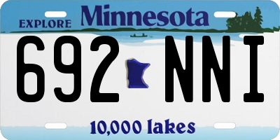 MN license plate 692NNI