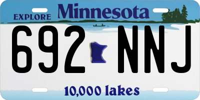 MN license plate 692NNJ