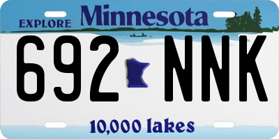 MN license plate 692NNK