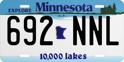 MN license plate 692NNL