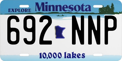 MN license plate 692NNP
