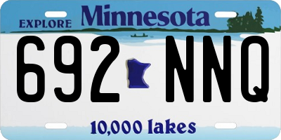 MN license plate 692NNQ