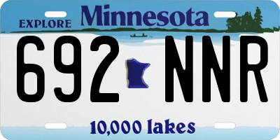 MN license plate 692NNR