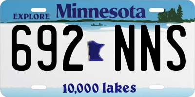 MN license plate 692NNS