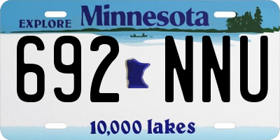 MN license plate 692NNU