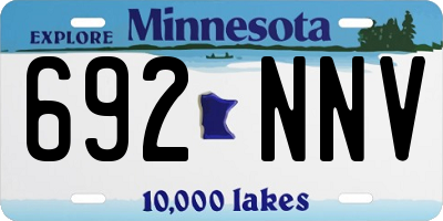 MN license plate 692NNV