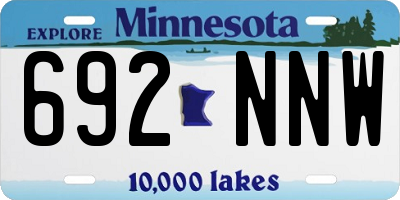 MN license plate 692NNW