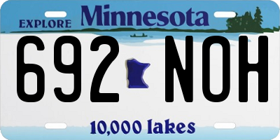 MN license plate 692NOH