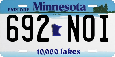 MN license plate 692NOI