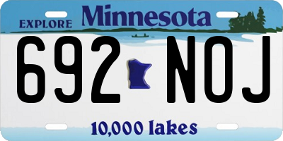 MN license plate 692NOJ