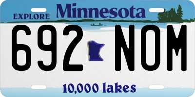 MN license plate 692NOM