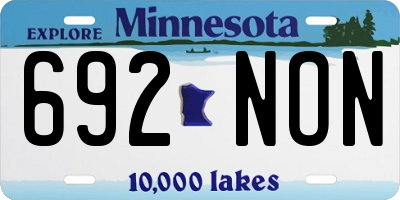 MN license plate 692NON