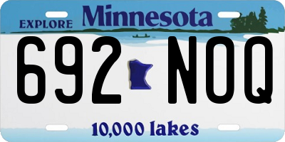 MN license plate 692NOQ