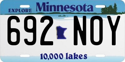 MN license plate 692NOY