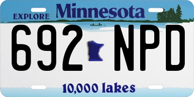 MN license plate 692NPD