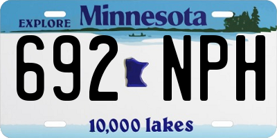MN license plate 692NPH