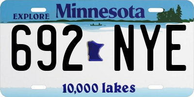 MN license plate 692NYE
