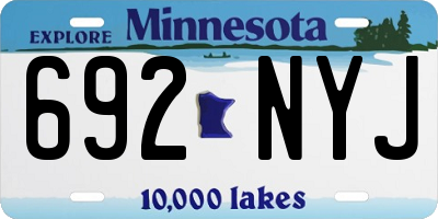 MN license plate 692NYJ