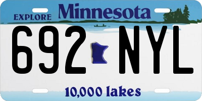 MN license plate 692NYL