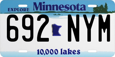 MN license plate 692NYM