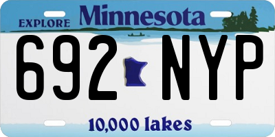 MN license plate 692NYP