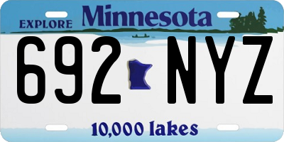 MN license plate 692NYZ