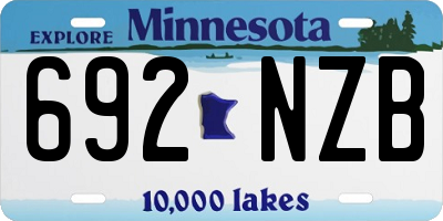 MN license plate 692NZB