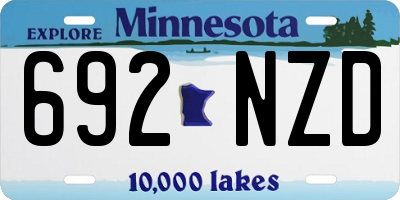 MN license plate 692NZD