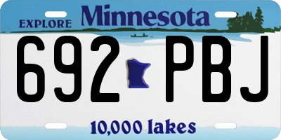 MN license plate 692PBJ