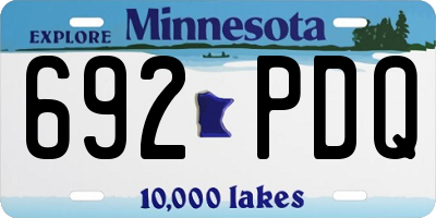 MN license plate 692PDQ