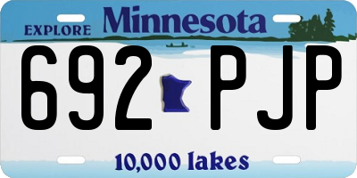 MN license plate 692PJP