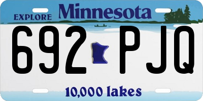MN license plate 692PJQ
