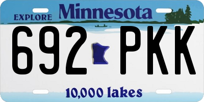 MN license plate 692PKK