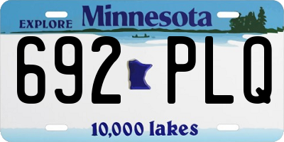 MN license plate 692PLQ