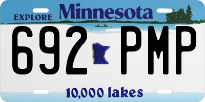 MN license plate 692PMP