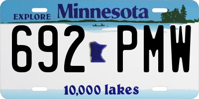 MN license plate 692PMW