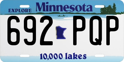 MN license plate 692PQP
