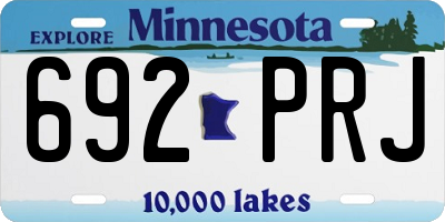 MN license plate 692PRJ