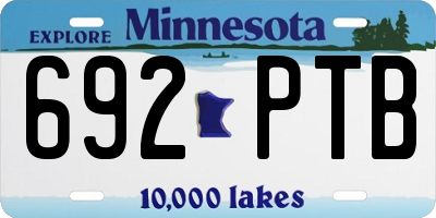 MN license plate 692PTB
