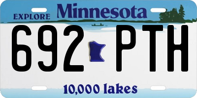 MN license plate 692PTH