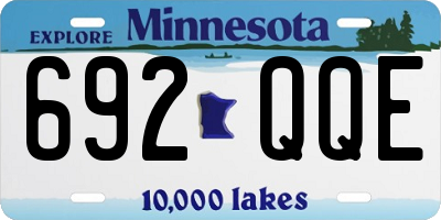 MN license plate 692QQE