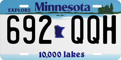 MN license plate 692QQH