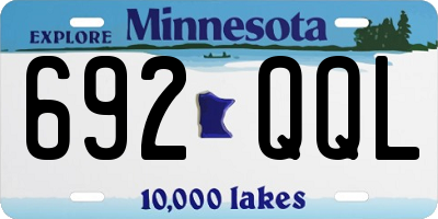 MN license plate 692QQL