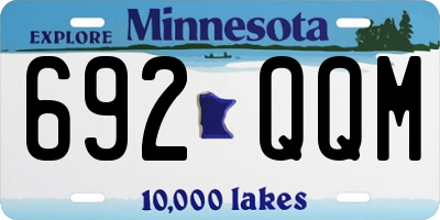 MN license plate 692QQM