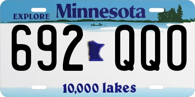 MN license plate 692QQO